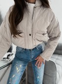 Damen-Steppjacke mit Stehkragen, hellgrau SF13 - Online-Shop - Boutique